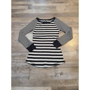 Long sleeved, Size Small, OLD NAVY, black and white striped shirt.